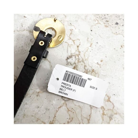 Chico’s Presta Trouser Belt Brown Leather Size Small NWT - Picture 4 of 9